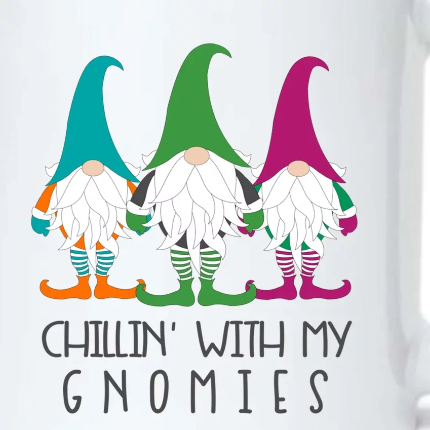 Chillin With My Gnomies Garden Gnome Christmas Lawn Care Gift Black Color Changing Mug