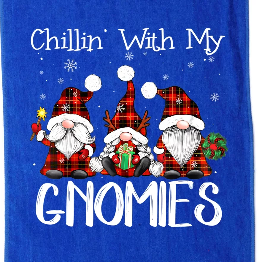 Chillin With My Gnomies Buffalo Red Plaid Christmas Gnome Platinum Collection Golf Towel