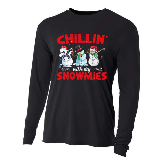 Chillin With My Snowmies Ugly Christmas Cooling Performance Long Sleeve Crew