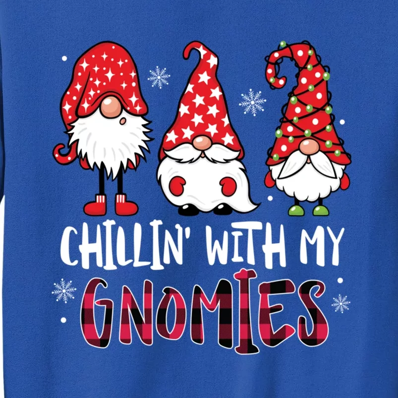 Chillin With My Gnomies Christmas Buffalo Plaid Xmas Family Gift Sweatshirt