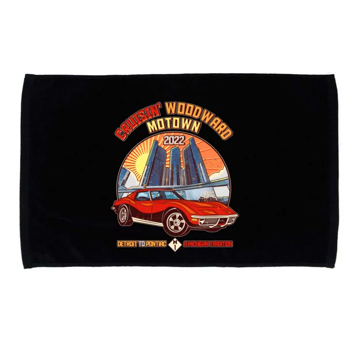 Cruisin Woodward Motown Detroit To Pontiac A Michigan Tradition Microfiber Hand Towel