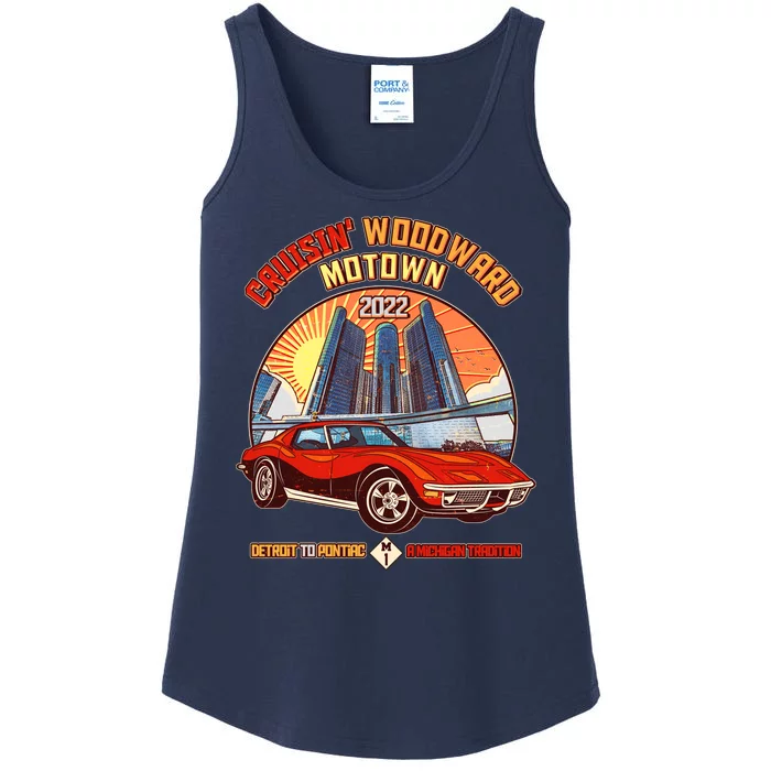 Cruisin Woodward Motown Detroit To Pontiac A Michigan Tradition Ladies Essential Tank