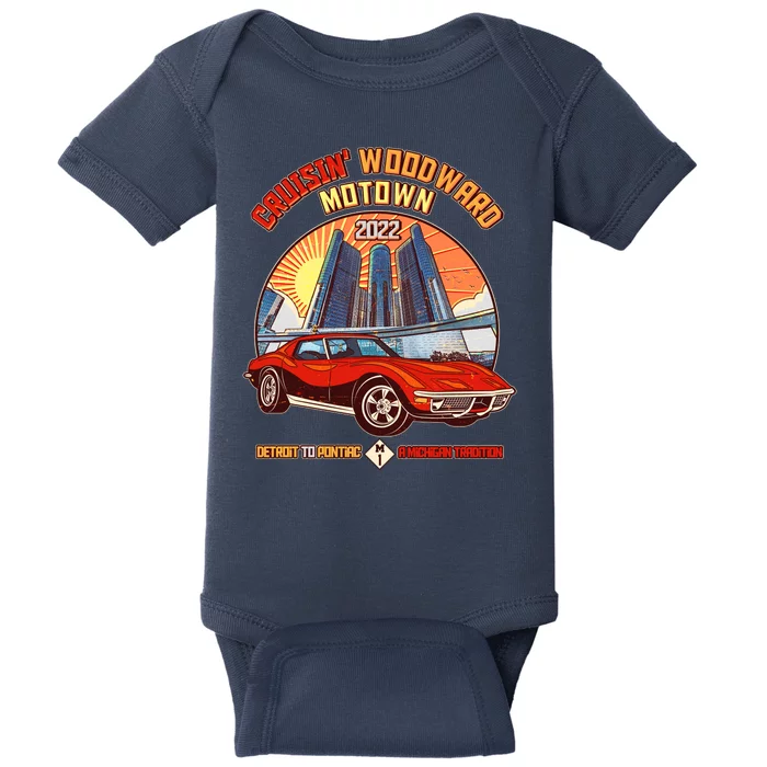 Cruisin Woodward Motown Detroit To Pontiac A Michigan Tradition Baby Bodysuit