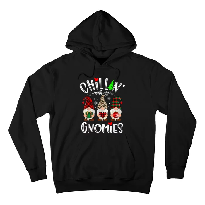 Chillin With My Gnomies Christmas Gnome Family Matching Xmas Hoodie