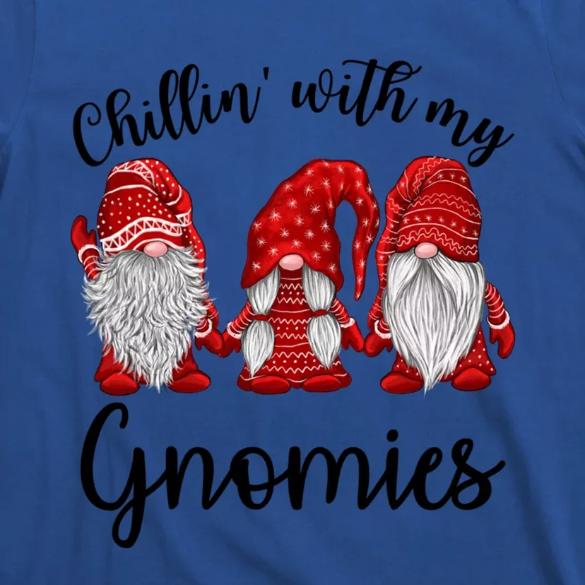 Chillin With My Gnomies Red Buffalo Plaid Gnome Christmas Gift T-Shirt