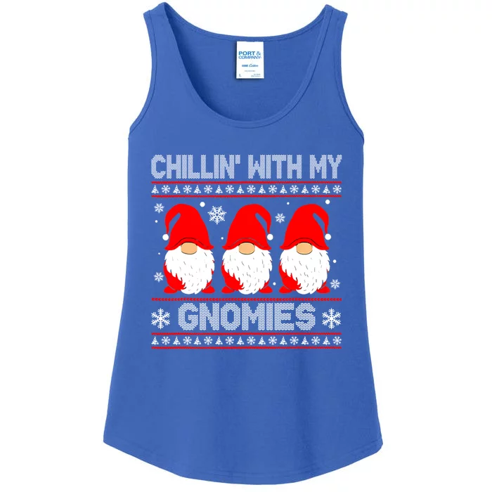 Chillin With My Gnomies Matching Family Christmas Gnome Gift Ladies Essential Tank