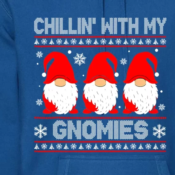 Chillin With My Gnomies Matching Family Christmas Gnome Gift Premium Hoodie