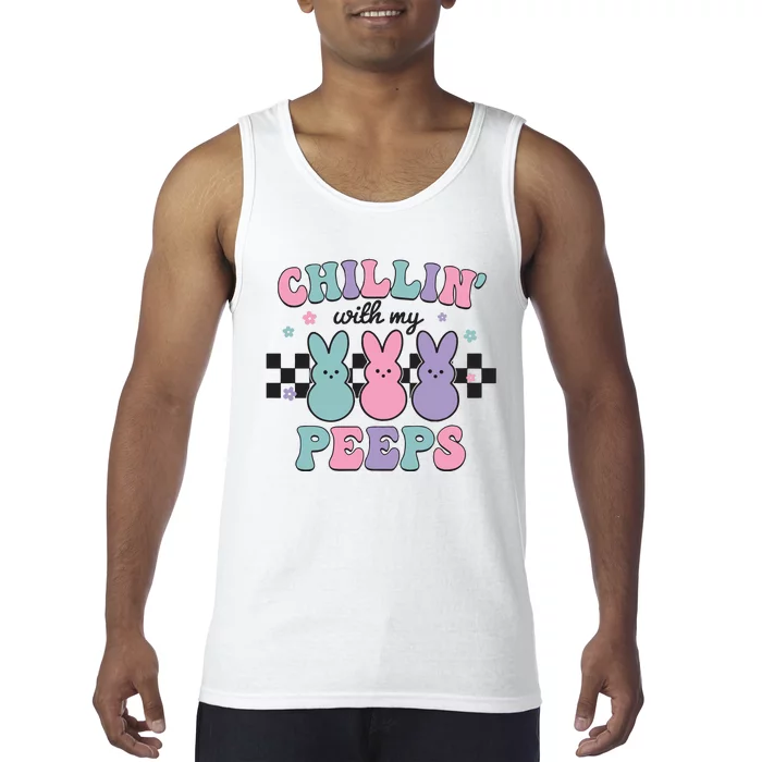 Chillin With My Peeps Easter Bunny Tank Top