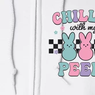 Chillin With My Peeps Easter Bunny Full Zip Hoodie