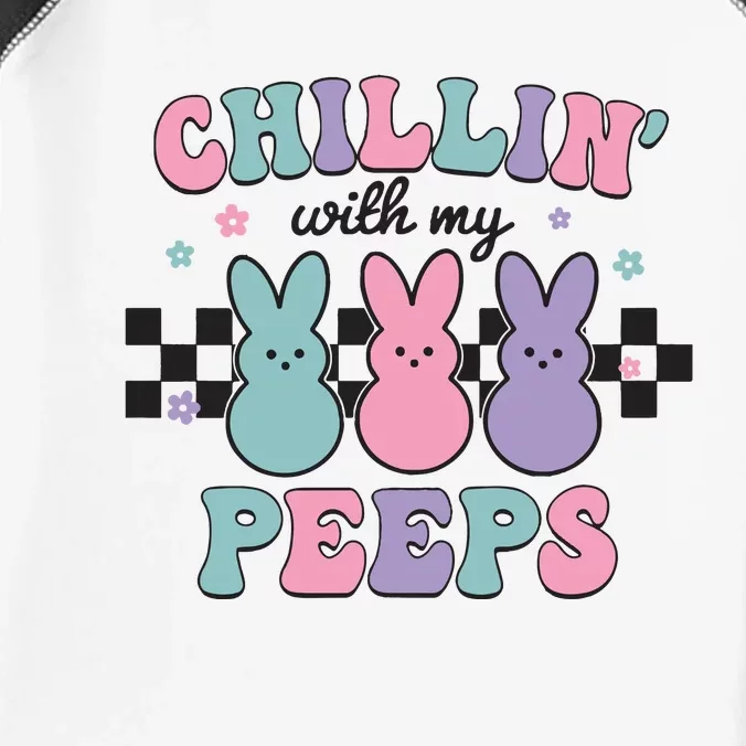 Chillin With My Peeps Easter Bunny Infant Baby Jersey Bodysuit