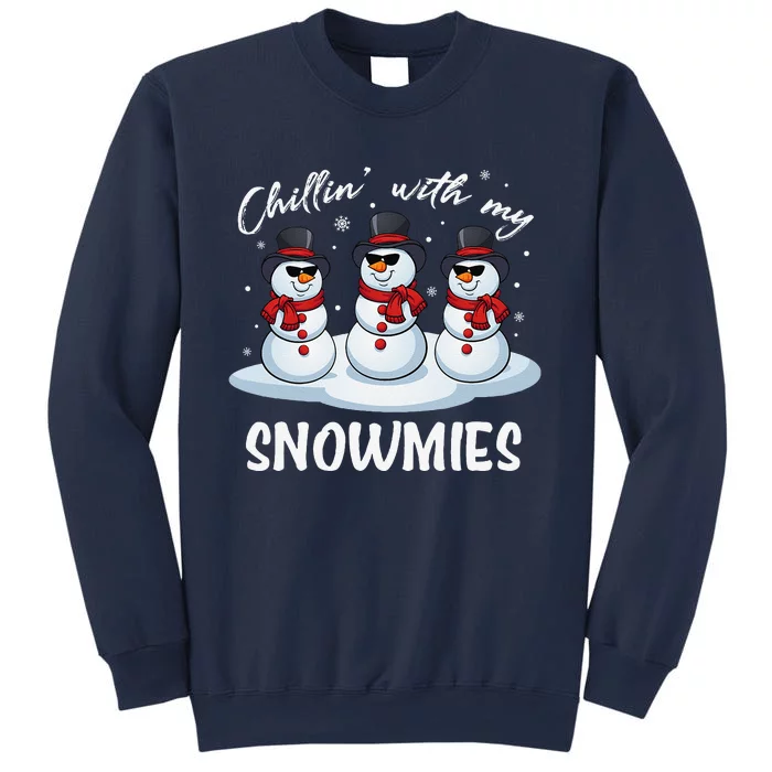 Chillin With My Snowmies Teacher Christmas Snowman Pajamas Sweatshirt