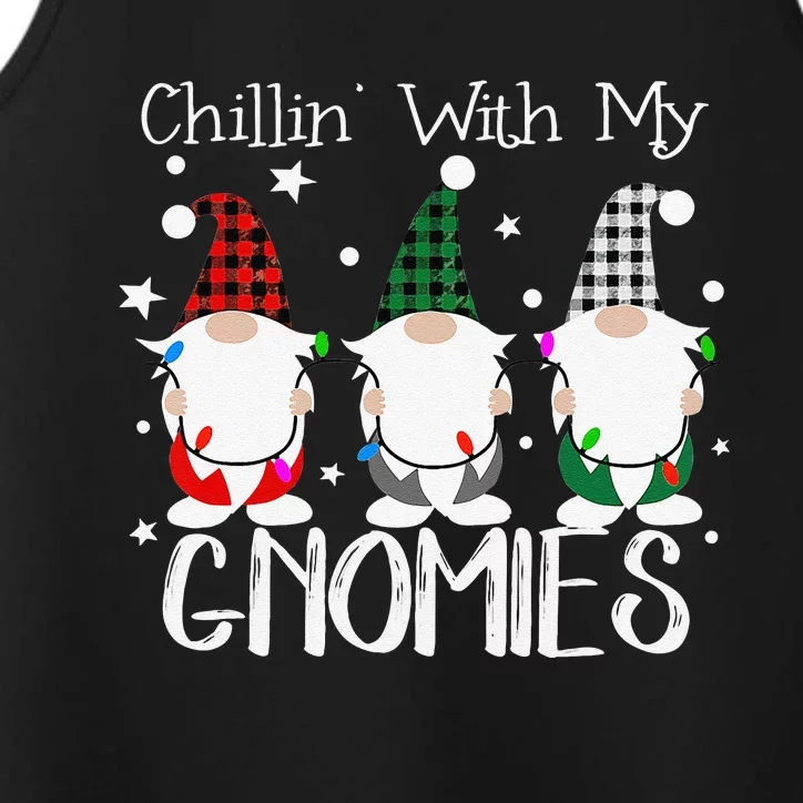 Chillin With My Gnomies Christmas Pamajas Family Funny Xmas Performance Tank