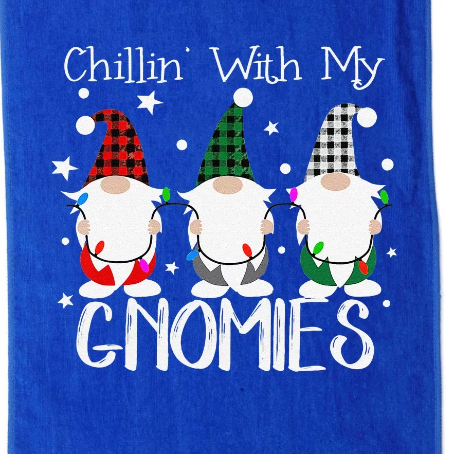 Chillin With My Gnomies Christmas Pamajas Family Funny Xmas Platinum Collection Golf Towel