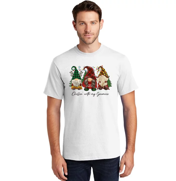 Chillin With My Gnomies Matching Family Christmas Gnome Tall T-Shirt