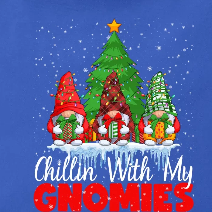 Chillin With My Gnomies Matching Family Christmas Gnome Cute Gift Zip Tote Bag