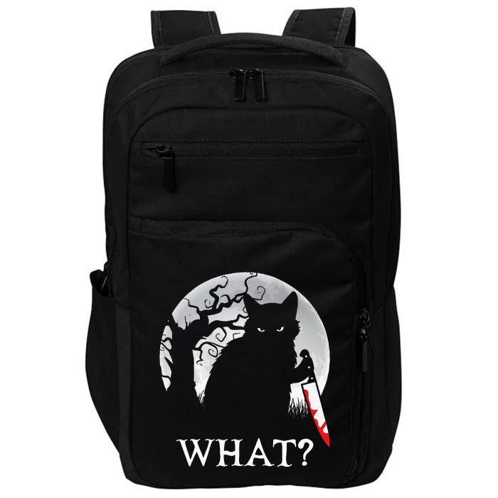 Cat What Murderous Black Cat With Knife Halloween Costume Impact Tech Backpack