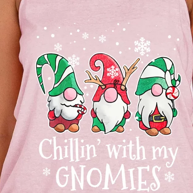 Chillin With My Gnomies Gift Women's Knotted Racerback Tank