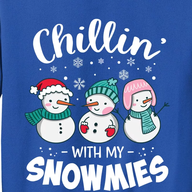 Chillin With My Snowmie Christmas Snow Teacher Snow Cool Gift Sweatshirt