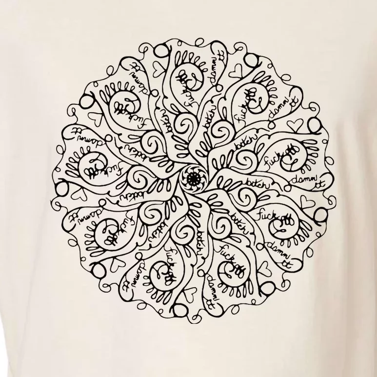 Curse Word Mandala Garment-Dyed Women's Muscle Tee