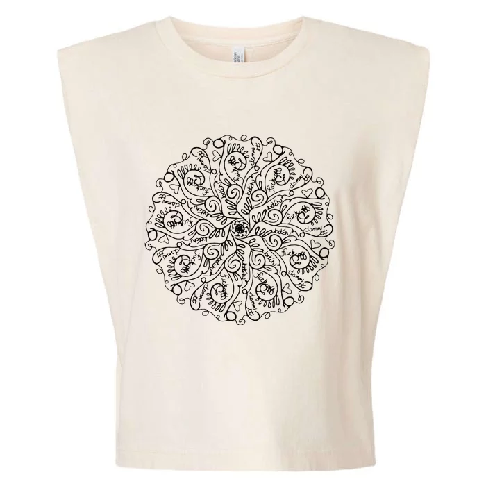 Curse Word Mandala Garment-Dyed Women's Muscle Tee