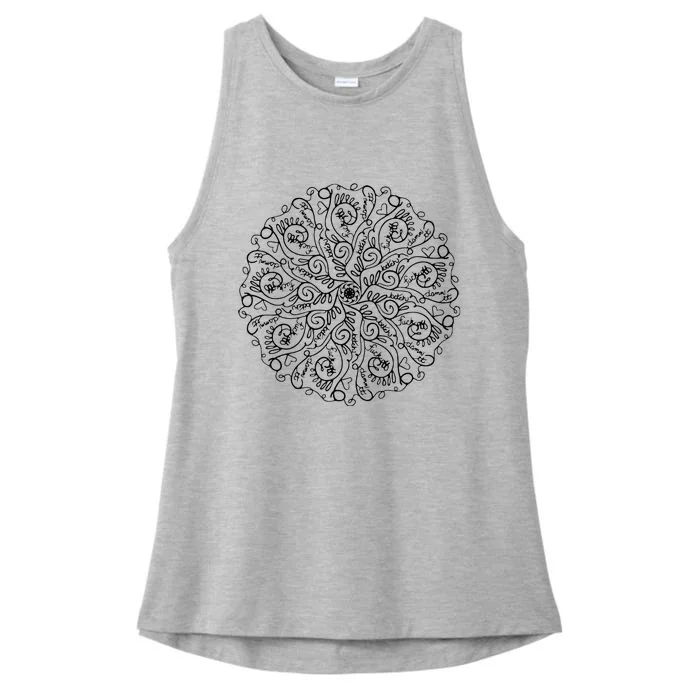 Curse Word Mandala Ladies Tri-Blend Wicking Tank