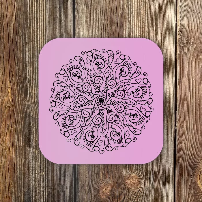 Curse Word Mandala Coaster