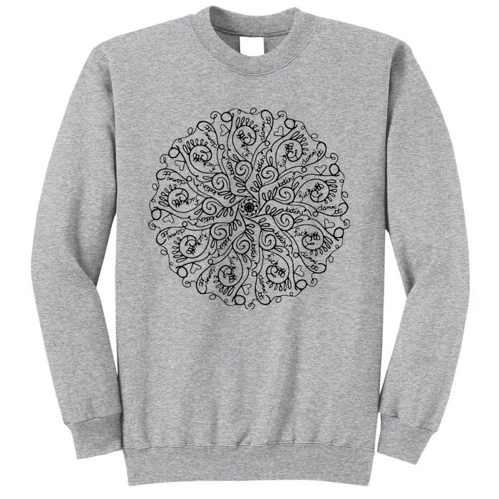 Curse Word Mandala Tall Sweatshirt