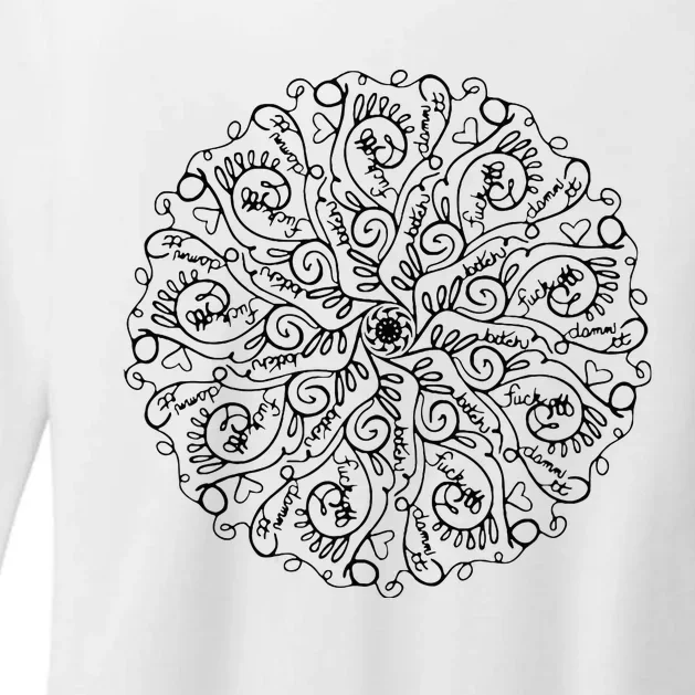 Curse Word Mandala Womens CVC Long Sleeve Shirt