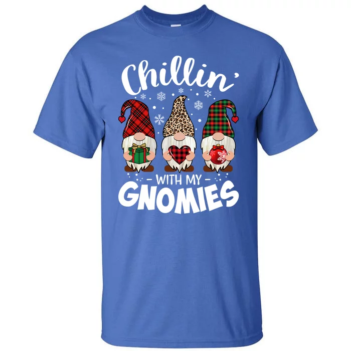 Chillin With My Gnomie Leopard Christmas Gnome Buffalo Gift Tall T-Shirt