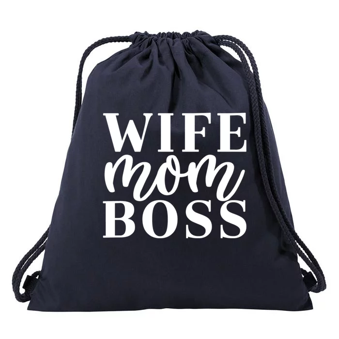 Cute Wife Mom Boss Gift Drawstring Bag