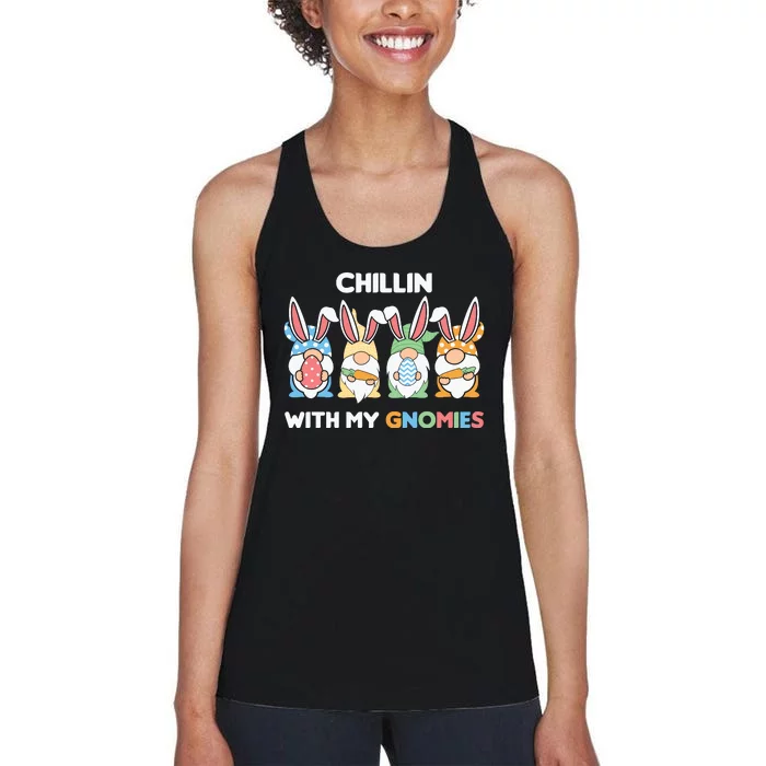 Chillin With My Gnomies Easter Gnome Women's Racerback Tank