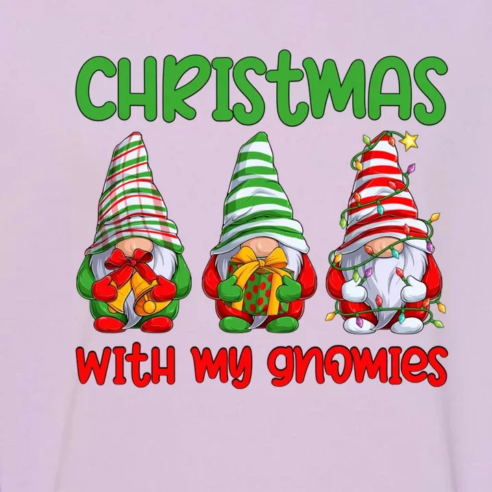 Christmas With My Gnomies Family Matching Xmas Squad Gift Garment-Dyed Sweatshirt