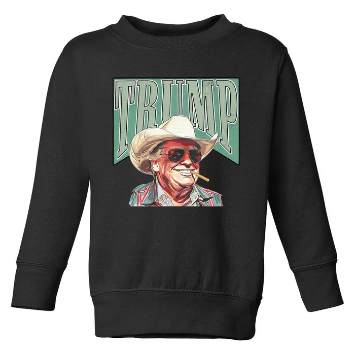 Cowboy Western Make America Great Trump Daddy Toddler Sweatshirt