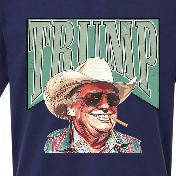 Cowboy Western Make America Great Trump Daddy Sueded Cloud Jersey T-Shirt