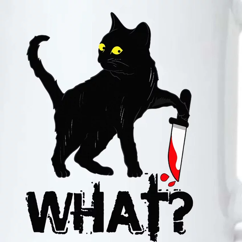 Cat What Murderous Black Cat With Knife Halloween Black Color Changing Mug