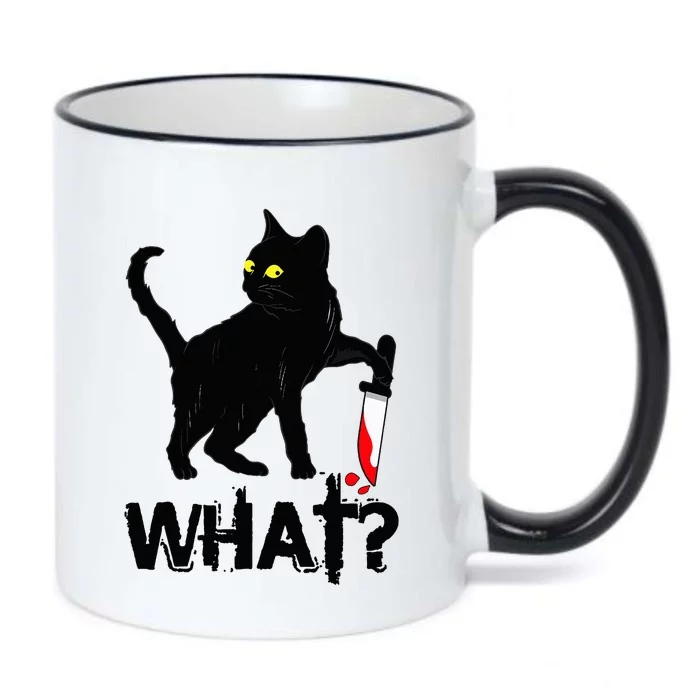 Cat What Murderous Black Cat With Knife Halloween Black Color Changing Mug