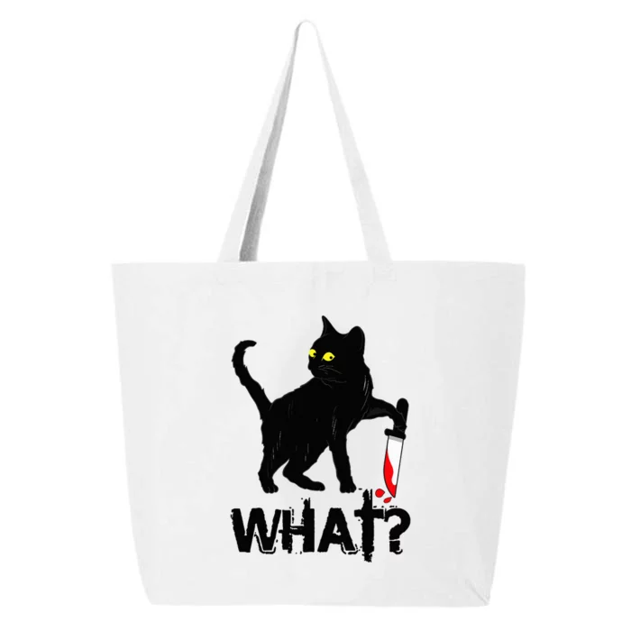 Cat What Murderous Black Cat With Knife Halloween 25L Jumbo Tote