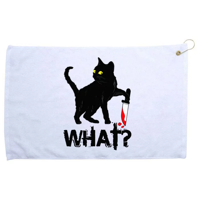 Cat What Murderous Black Cat With Knife Halloween Grommeted Golf Towel