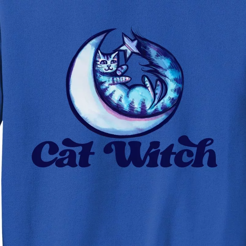 Cat Witch Moon Artwork Cat Moon Luna Cool Gift Tall Sweatshirt