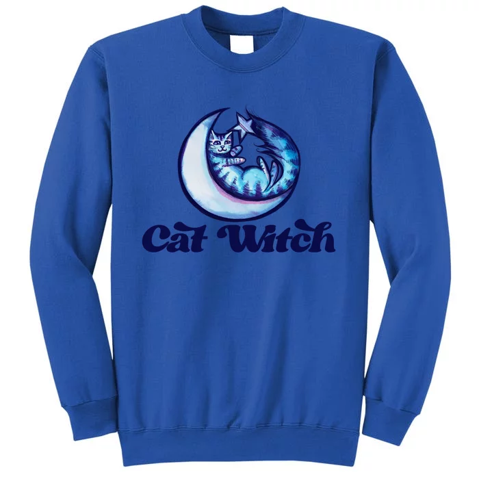 Cat Witch Moon Artwork Cat Moon Luna Cool Gift Tall Sweatshirt