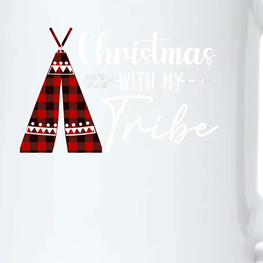 Christmas With My Tribe Buffalo Plaid Matching Family Great Gift Black Color Changing Mug