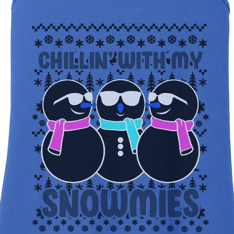 Chillin With My Snowmies Snowmies Squad Hanging Out Gift Ladies Essential Tank