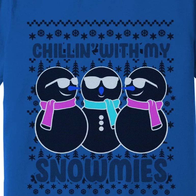 Chillin With My Snowmies Snowmies Squad Hanging Out Gift Premium T-Shirt