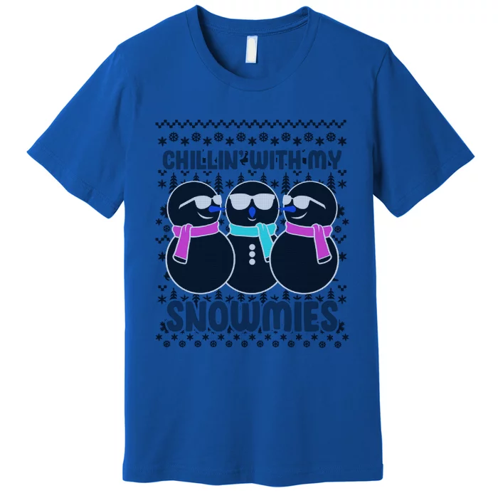 Chillin With My Snowmies Snowmies Squad Hanging Out Gift Premium T-Shirt