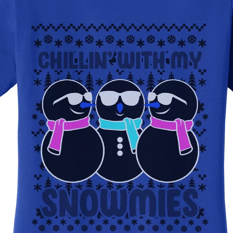 Chillin With My Snowmies Snowmies Squad Hanging Out Gift Women's T-Shirt