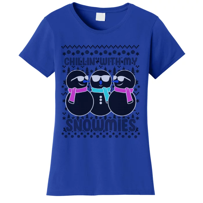 Chillin With My Snowmies Snowmies Squad Hanging Out Gift Women's T-Shirt