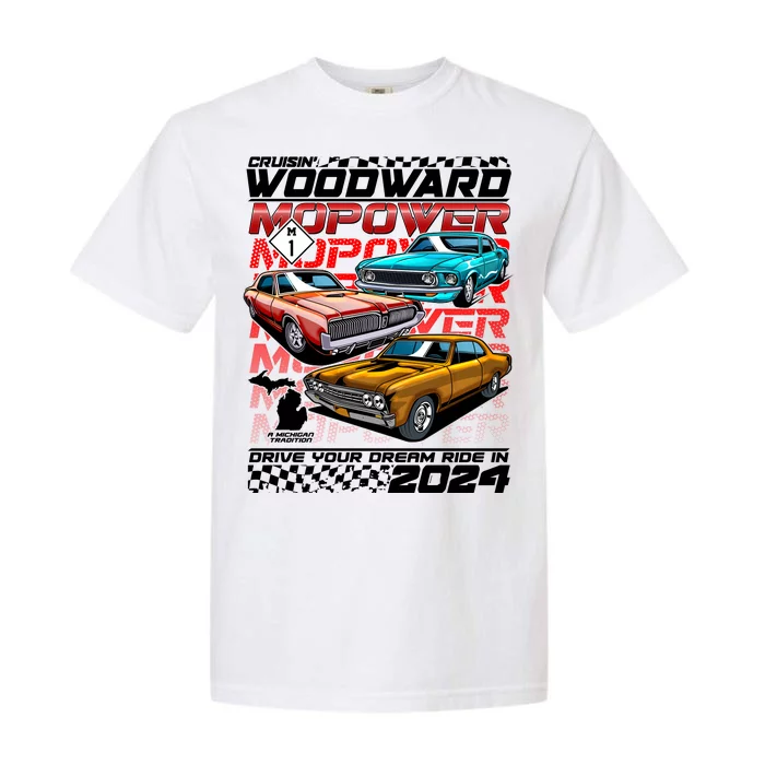 Cruisin Woodward Mopower Drive Your Dream Ride In 2024 Garment-Dyed Heavyweight T-Shirt