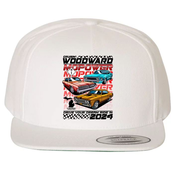 Cruisin Woodward Mopower Drive Your Dream Ride In 2024 Wool Snapback Cap