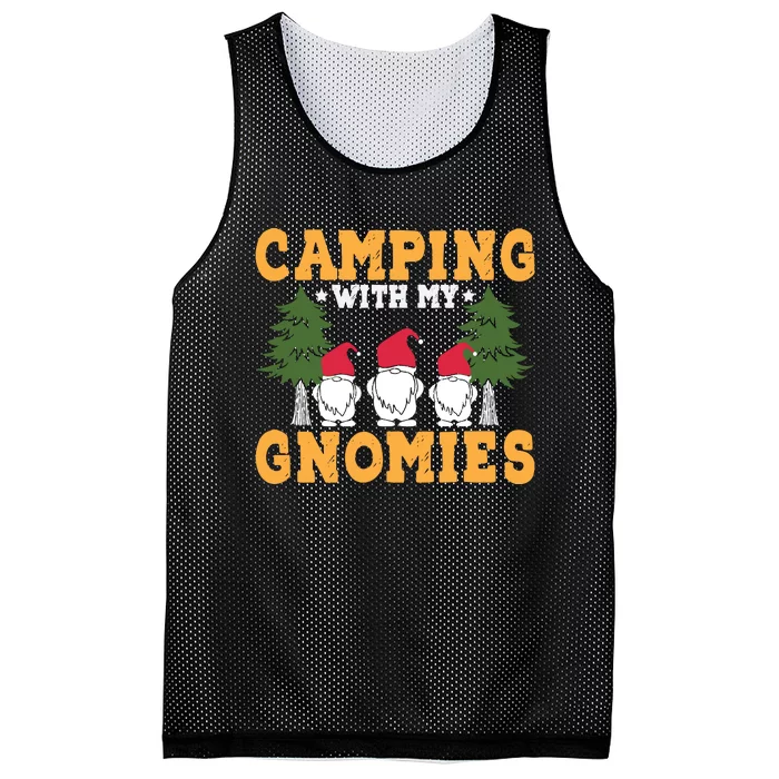 Camping With My Gnomies T Mesh Reversible Basketball Jersey Tank