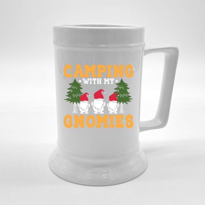 Camping With My Gnomies T Front & Back Beer Stein